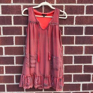 Vibrant red boho sundress