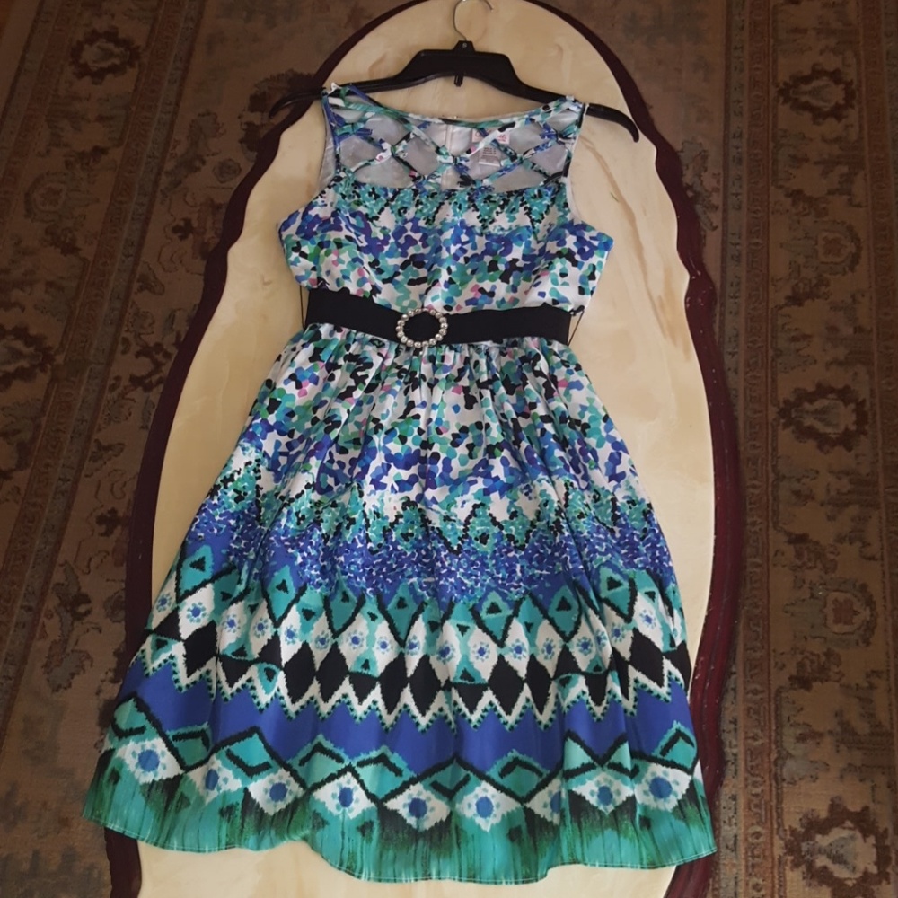 Green/Blue ombre girls dress.