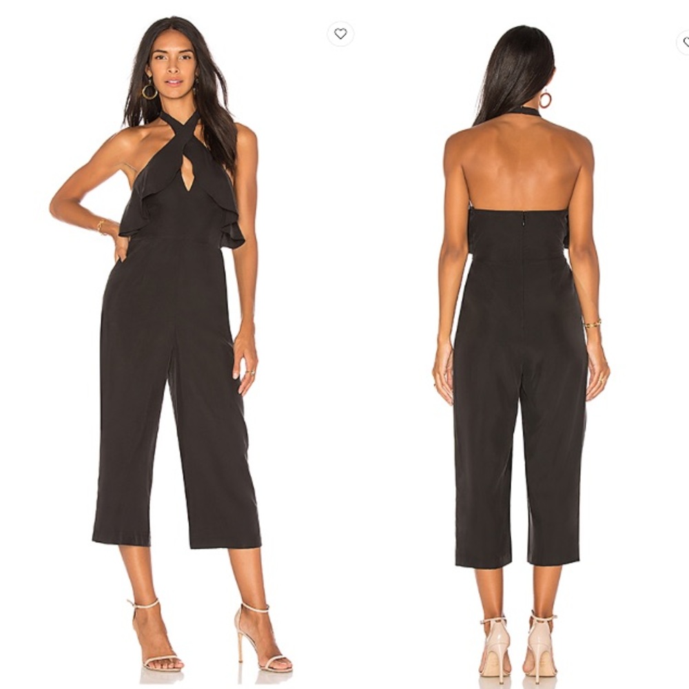 NWT BCBGeneration Cropped Halter jumpsuit - Picture 2 of 2