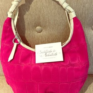 FrancescoBiasia pink suede handbag