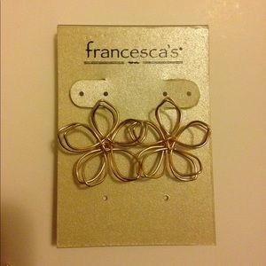 Francesca's wire flower studs
