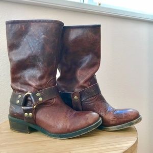 Lucky Brand Rolanda Leather Boots (Bourbon-size 8)