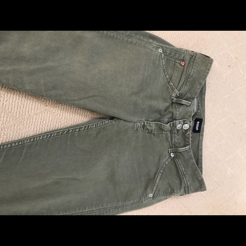 Hudson pale army green skinnies size 28