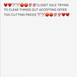 Closet sale prices just ✂️✂️ check out my closet