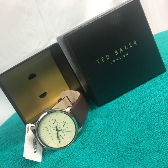 Ted Baker Other - Ted Baker Multifunction Leather Strap Watch