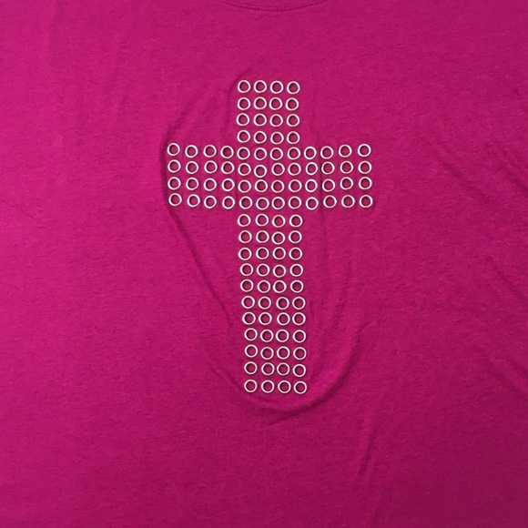 NWOT Lane Bryant Magenta Tee 22/24 - Picture 3 of 5