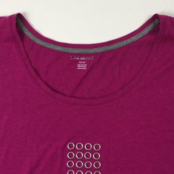 NWOT Lane Bryant Magenta Tee 22/24 - Picture 4 of 5