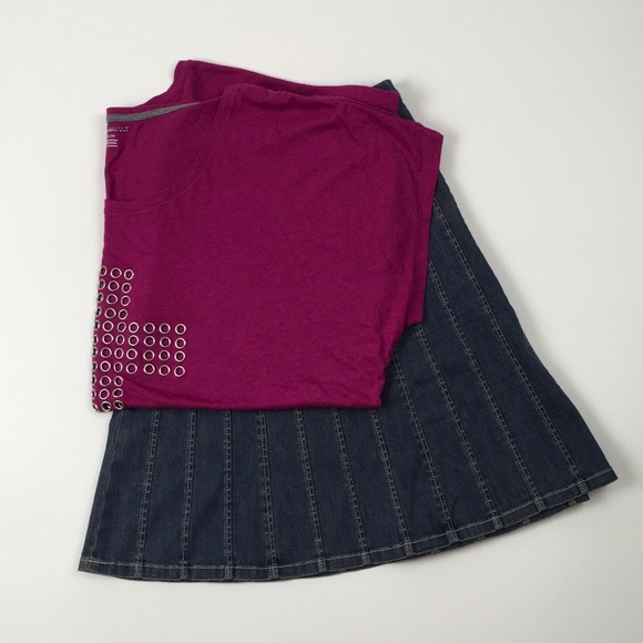 NWOT Lane Bryant Magenta Tee 22/24 - Picture 2 of 5