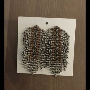 Banana Republic Rhinestone Drop Waterfall Earrings Banana Republic Rhinestone Drop Waterfall Earrings