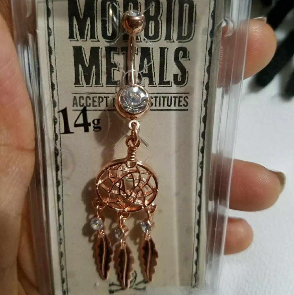 Rosegold Dream Catcher Navel Ring