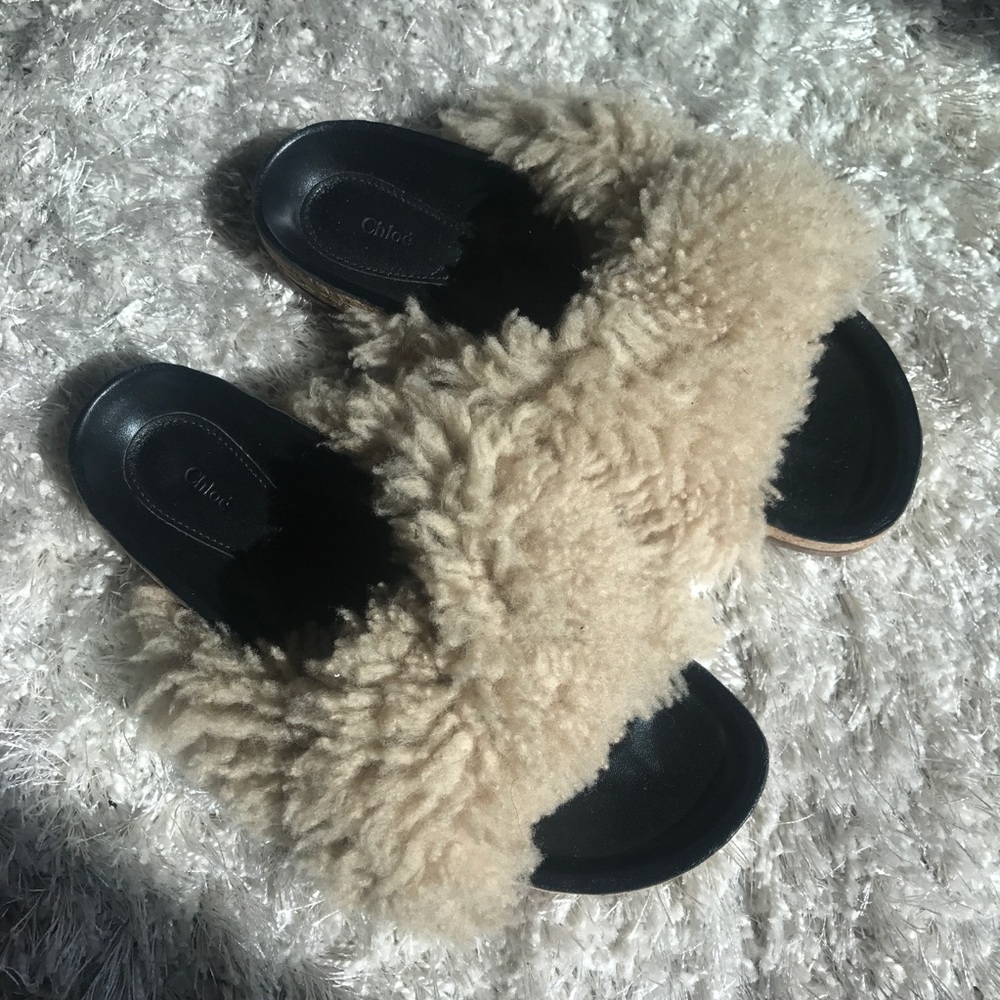 Chloe Shearling Slide