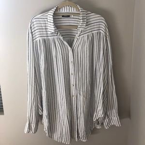 STRIPED BUTTON DOWN- NEVER WORN
