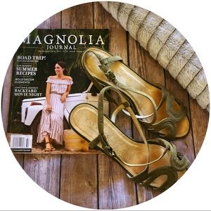 Talbots Olive Suede Sandal Wedge