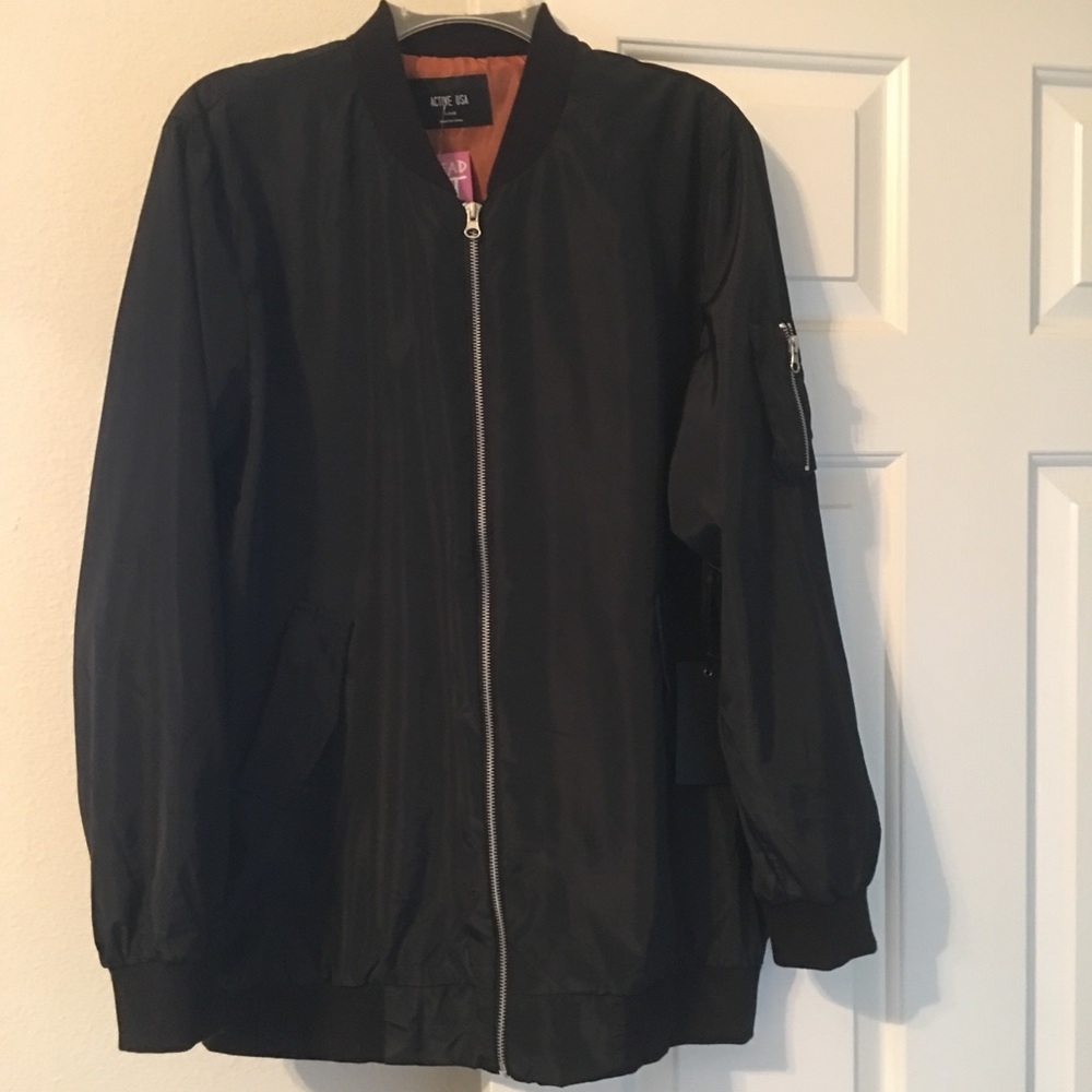 Black Bomber Jacket NWT