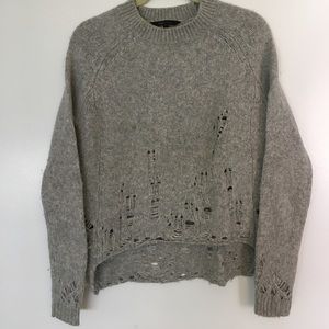 Gray Distressed BCBG Sweater