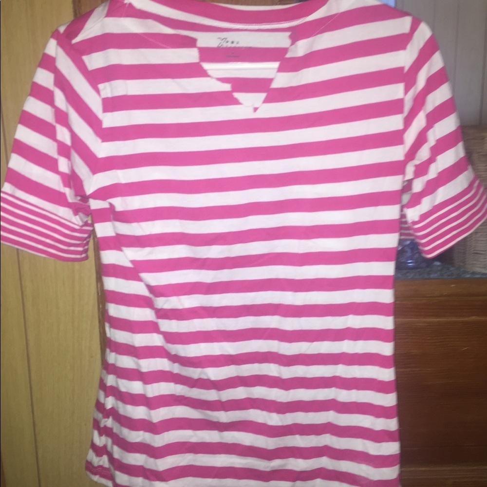 Pink & white stripped shirt