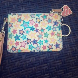 Dooney & Bourke change purse with rainbow zipper