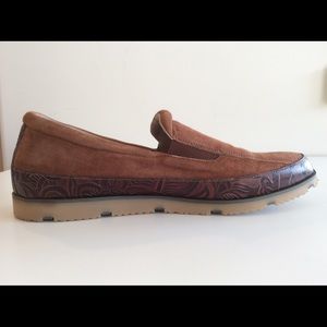 Donald Pliner Signature- Suede, leather loafers