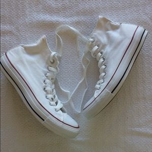White Hightop Converse