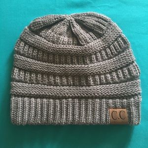 Gray beanie. Gray beanie.