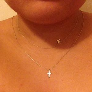 Cubic Zirconia Cross Necklace and stud pack