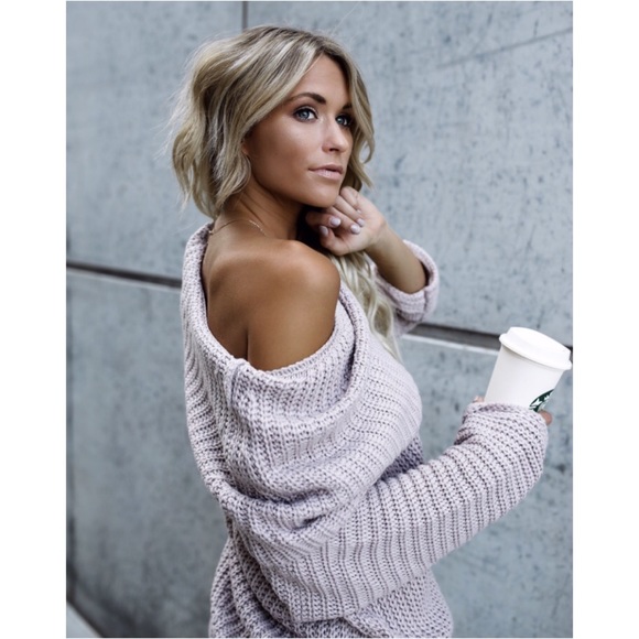 🆕LAST ONE Carrie Fold Over Sweater Light Mauve - Picture 4 of 8