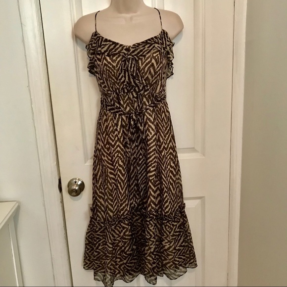 Milly zebra print silk dress size 2 - Picture 2 of 9