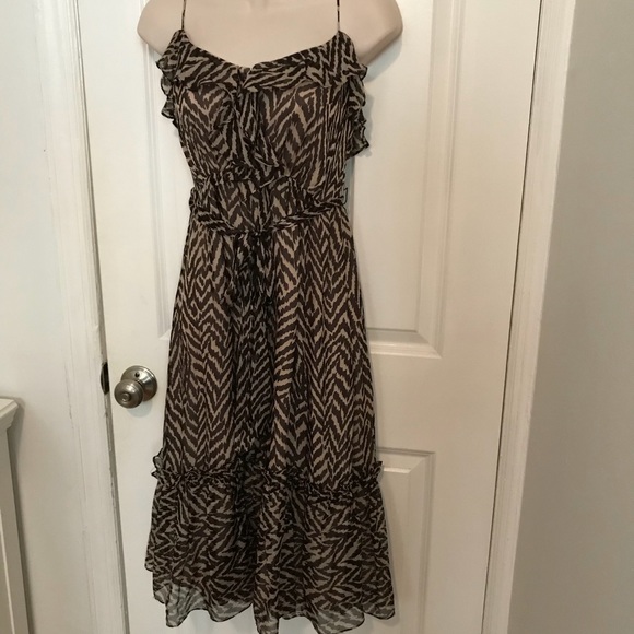 Milly zebra print silk dress size 2 - Picture 3 of 9