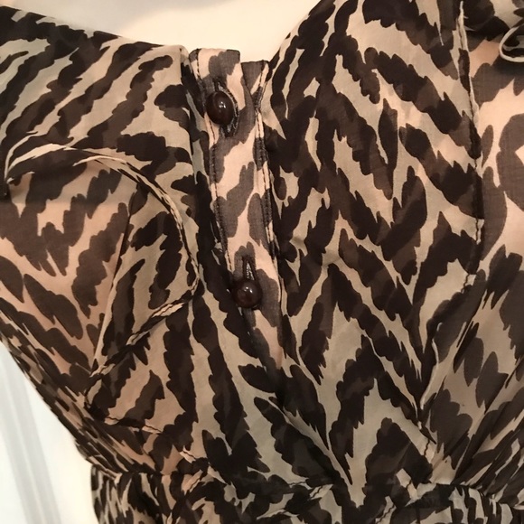 Milly zebra print silk dress size 2 - Picture 4 of 9