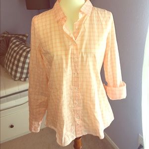 J. Crew Perfect Shirt - Gingham Check Plaid