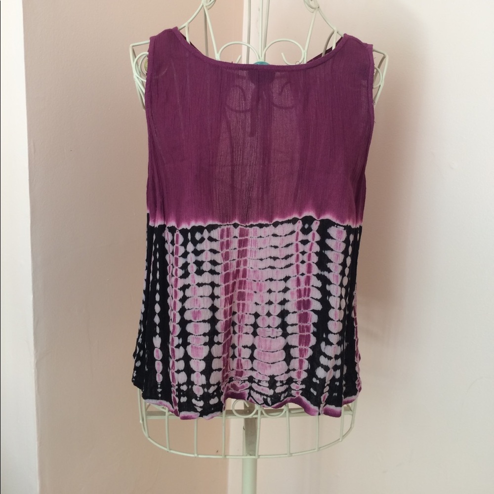 Maroon open back tank top