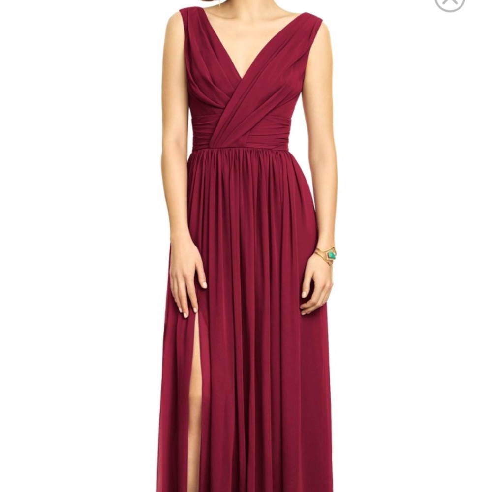 Burgundy chiffon gown