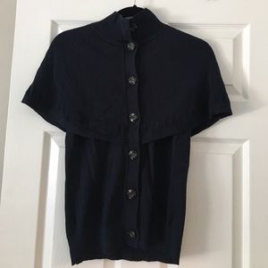 Anthropologie Navy Cape Sweater
