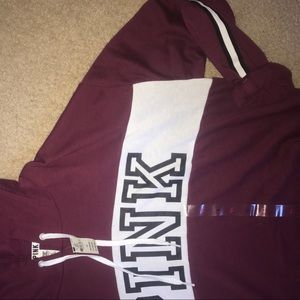 NWT PINK cropped sweatshirt