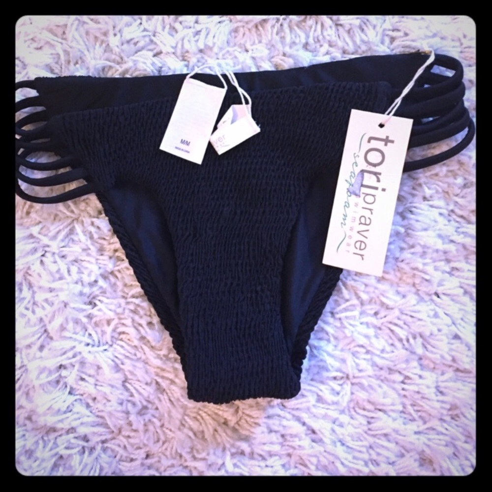 Tori Praver Black Bikini bottoms