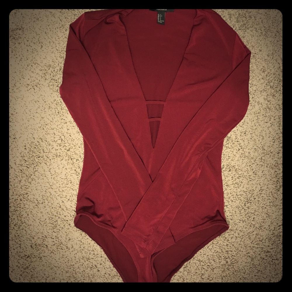 Maroon body suit