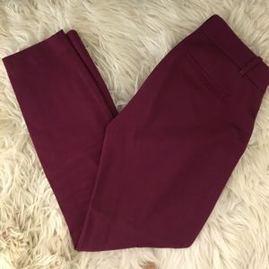 J. Crew Minnie Pant in Oxblood