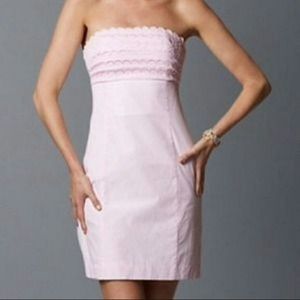 Lilly Pulitzer Pink Strapless Scallop Dress