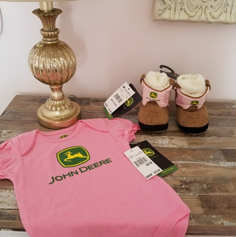 John DEERe onesie and boots