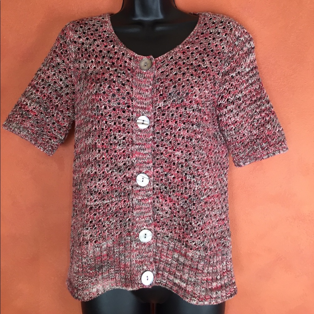 Jones New York short sleeve sweater, size S