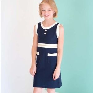 LAUNDRY BY SHELLI SEGAL PONTE KNIT DRESS GOLD TRIM