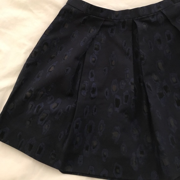 Ikat printed navy skirt - Picture 1 of 5