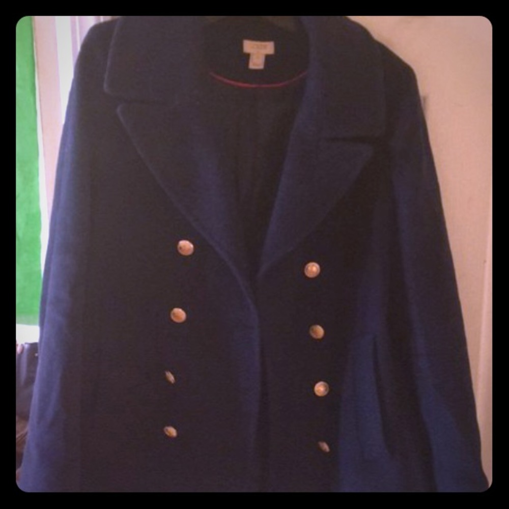 J Crew Wool blend  Double Breasted Peacoat
