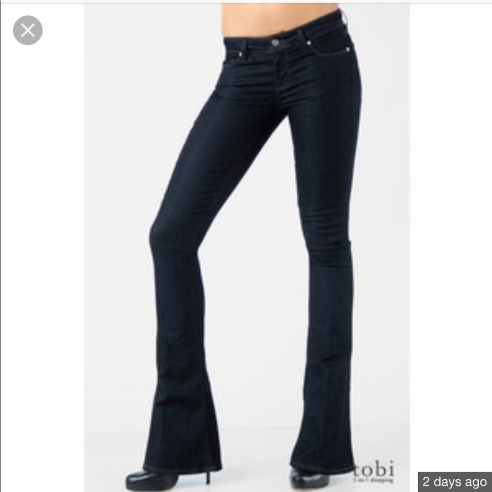 Paige denim dark flared jeans