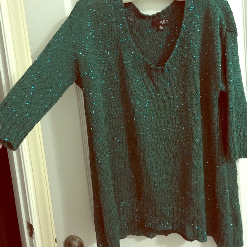 Fun Teal Sequin Sweater! ✨