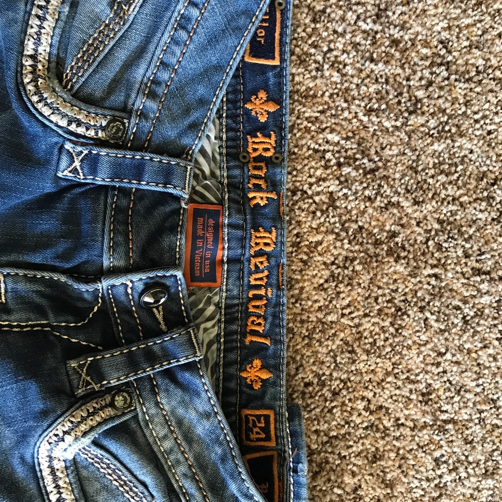 Rock revival jeans size 24 light wash