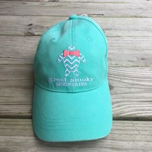 Teal Great Smoky Mountains Hat Cap Teal Great Smoky Mountains Hat Cap