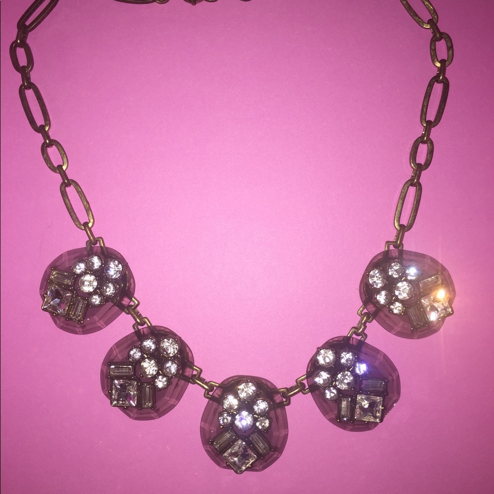 Bejeweled copper statement necklace