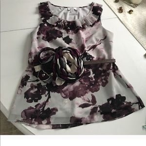 LOFT purple/black/gray sleeveless top.