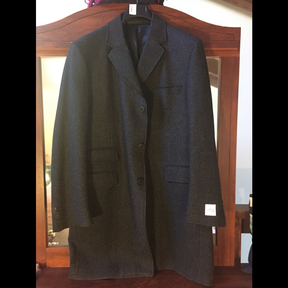 Simon Spurr Trench Coat (Grey & Black Checkered)